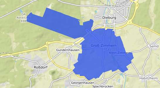 Bodenrichtwertkarte Gro&szlig;-Zimmern